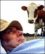 Spike Milligan and cow