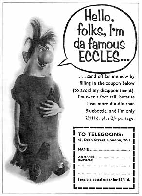 Telegoons Eccles 12-inch doll advertisement
